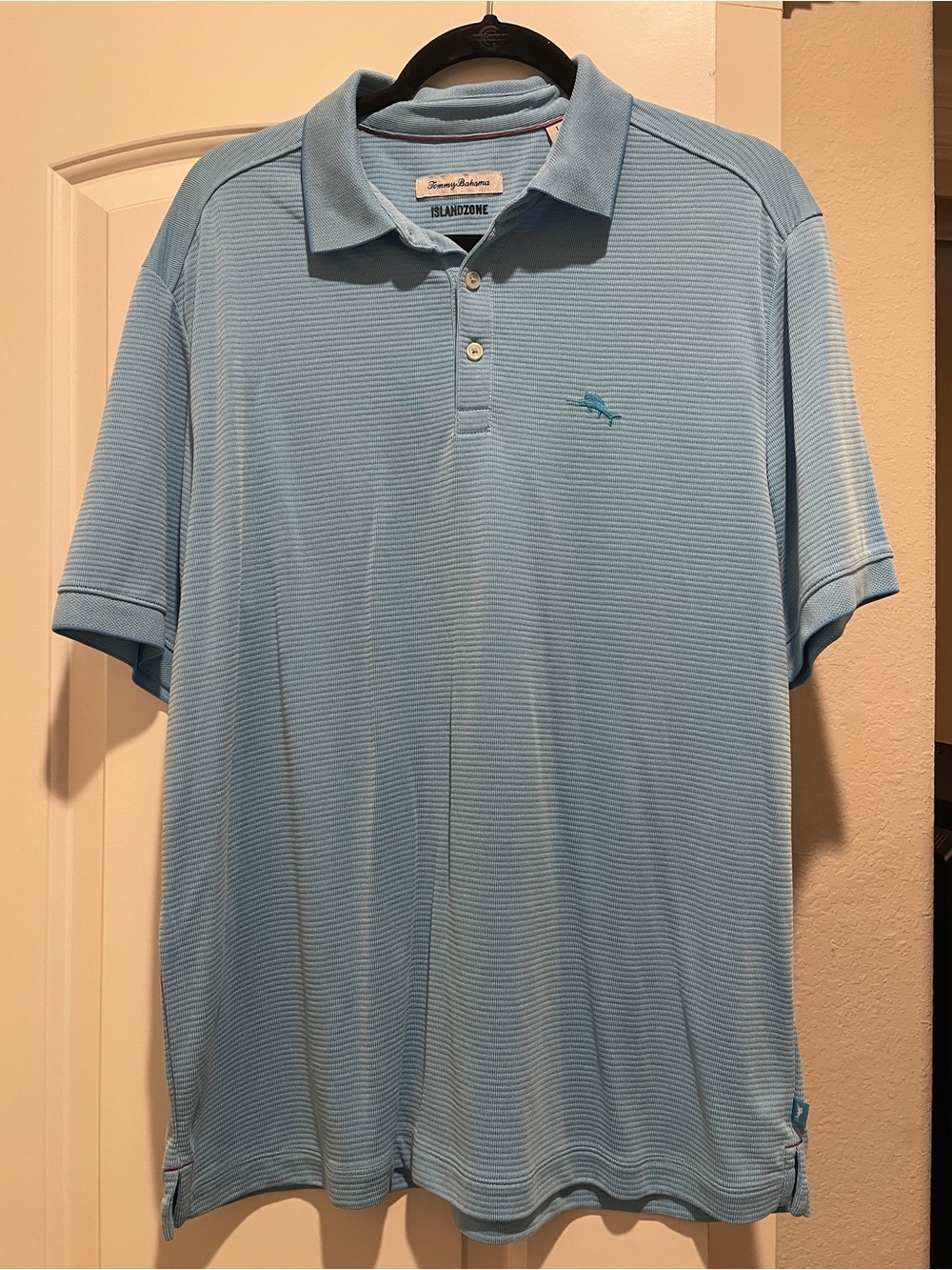 Tommy Bahama Men's Light Blue Short Sleeve Polo